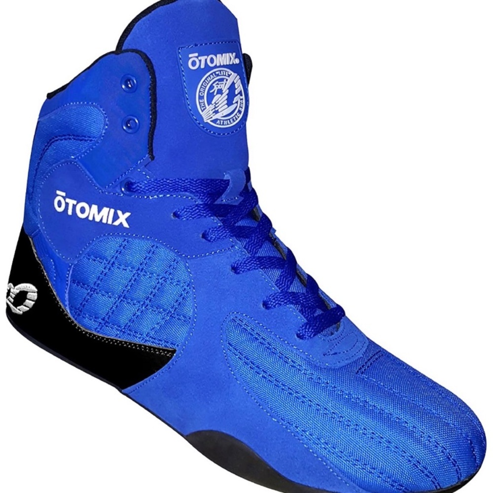 Blue gym shoes